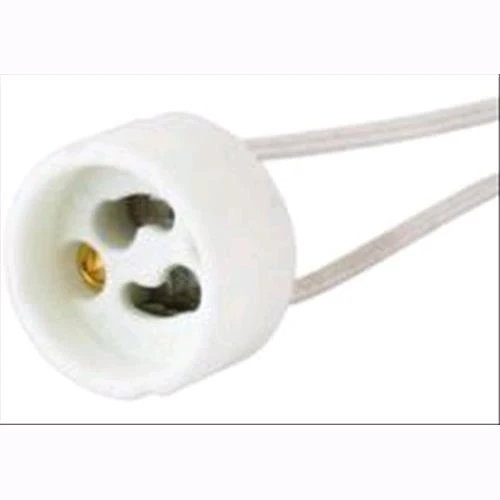 PORTALAMPADA Attacco GU10 con FILO CONNETTORE MAURER colore bianco