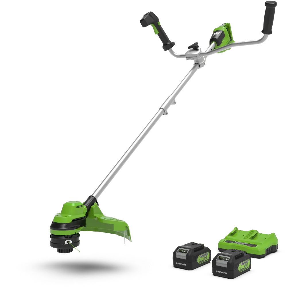 POWERALL 48V (24V x 2) Decespugliatore con impugnatura manubrio 38cm - 2x Batterie 4Ah