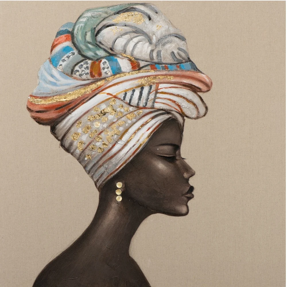 Quadro Bellezza con Turbante Colorato Imageland