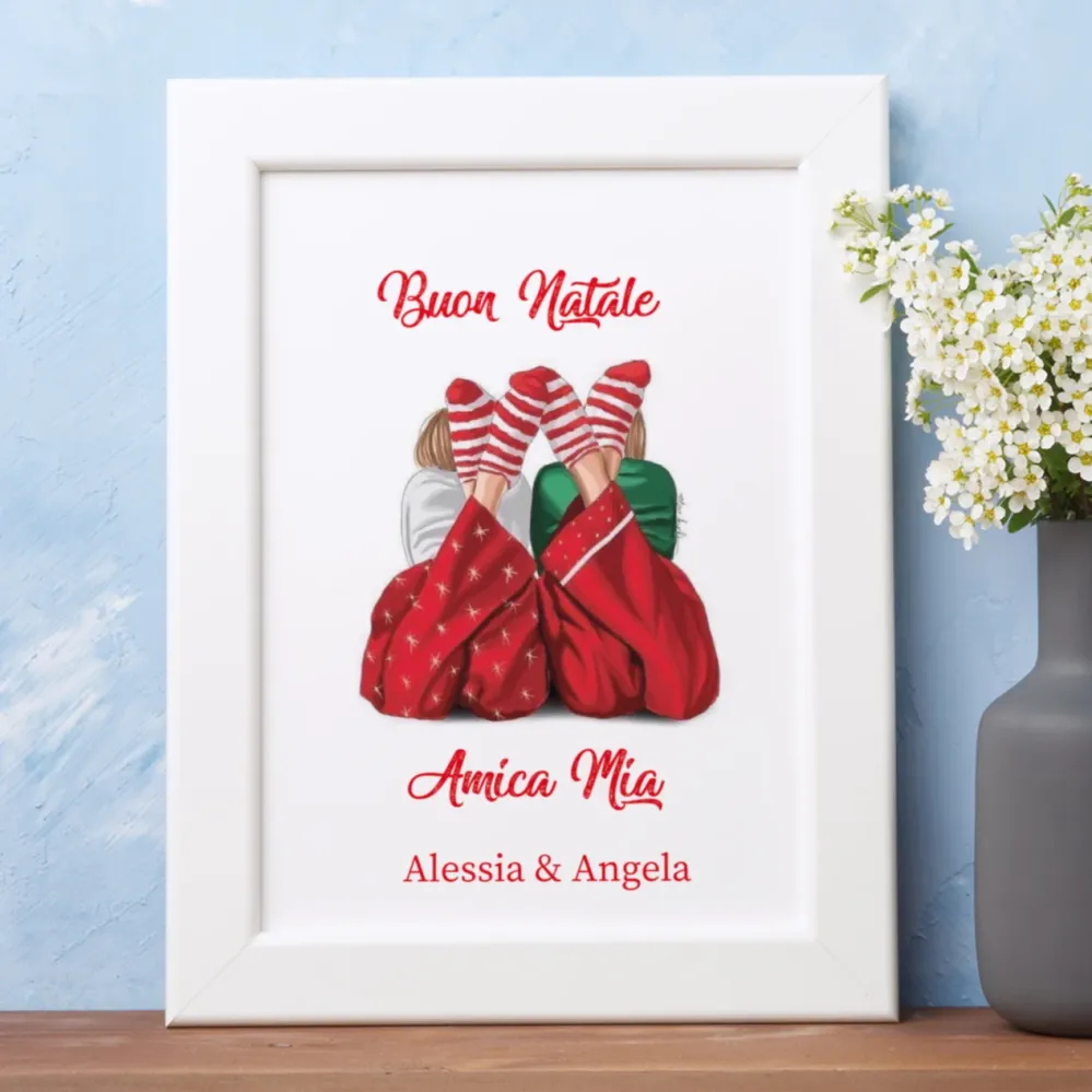 Quadro bianco "Amica Mia" personalizzabile 20x30