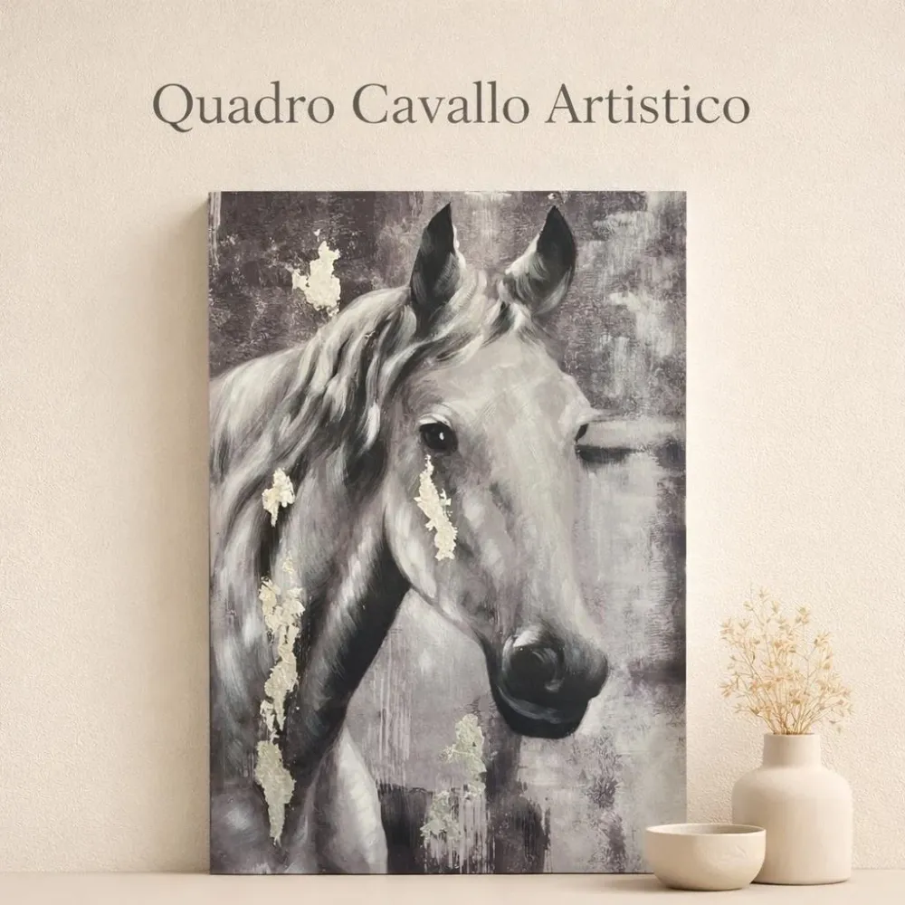 Quadro con Cavallo Artistico su Tela