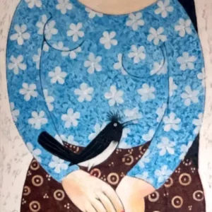 Quadro con donna ed un colombino