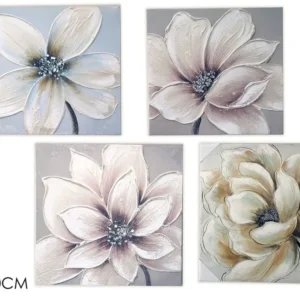 Quadro con fiori l40xh40cm 4 assortimenti