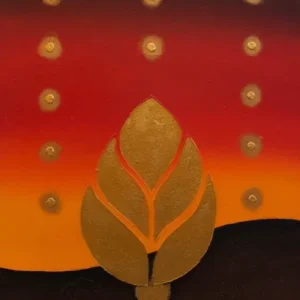 Quadro con foglia dorata