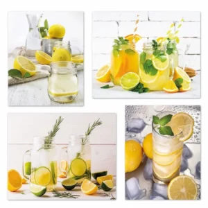 Quadro con limoni 50x70cm, 4 soggetti assortiti