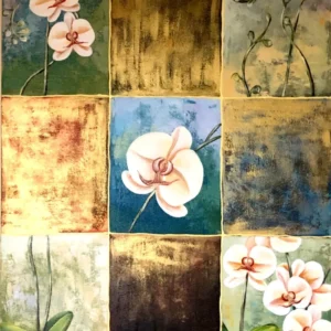 Quadro con orchidee e natura