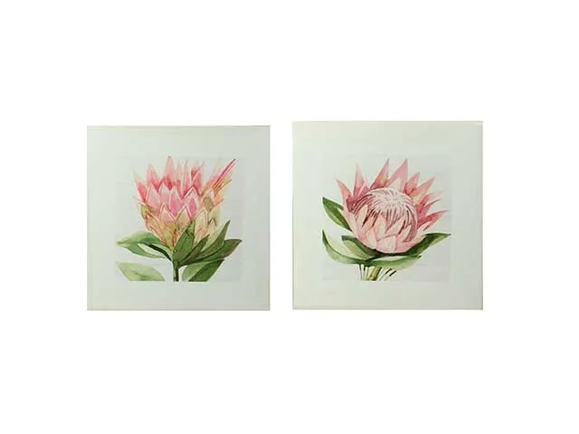 Quadro con rosa verde 30x30x2cm 4613390000