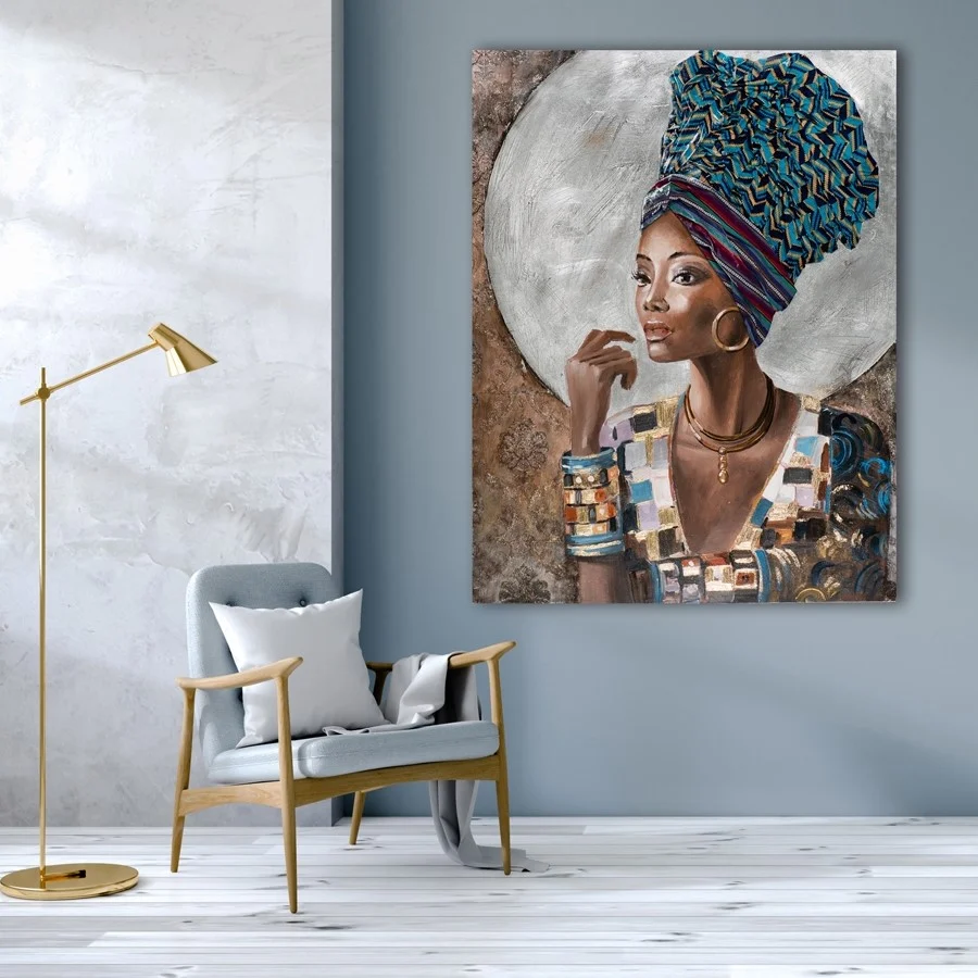 Quadro "Donna Decor con Turbante" 115x150 cm Imageland