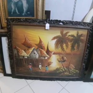 Quadro Etnico Cornice Legno Traforata