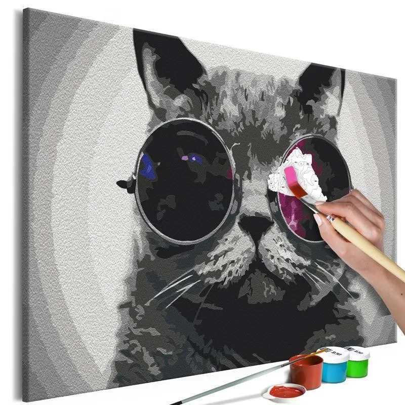 Quadro fai da te Cat Glasses