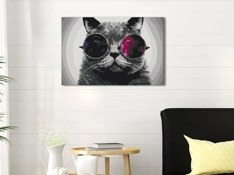 Quadro fai da te Cat Glasses