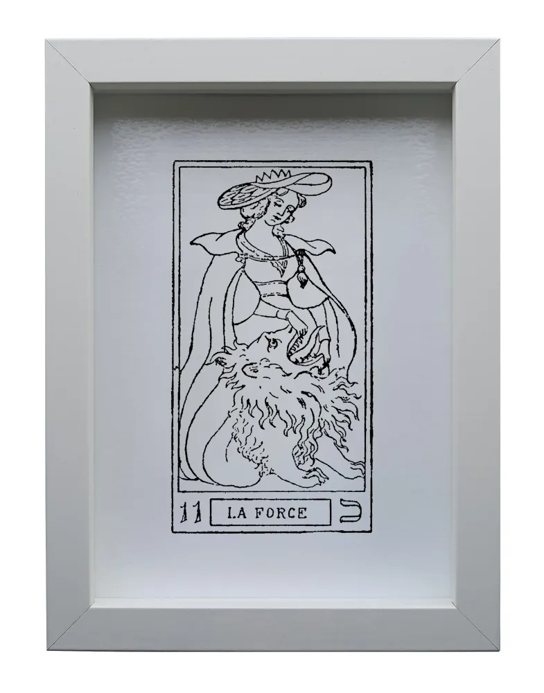 Quadro inciso su vetro – La Forza | Collezione I Tarocchi