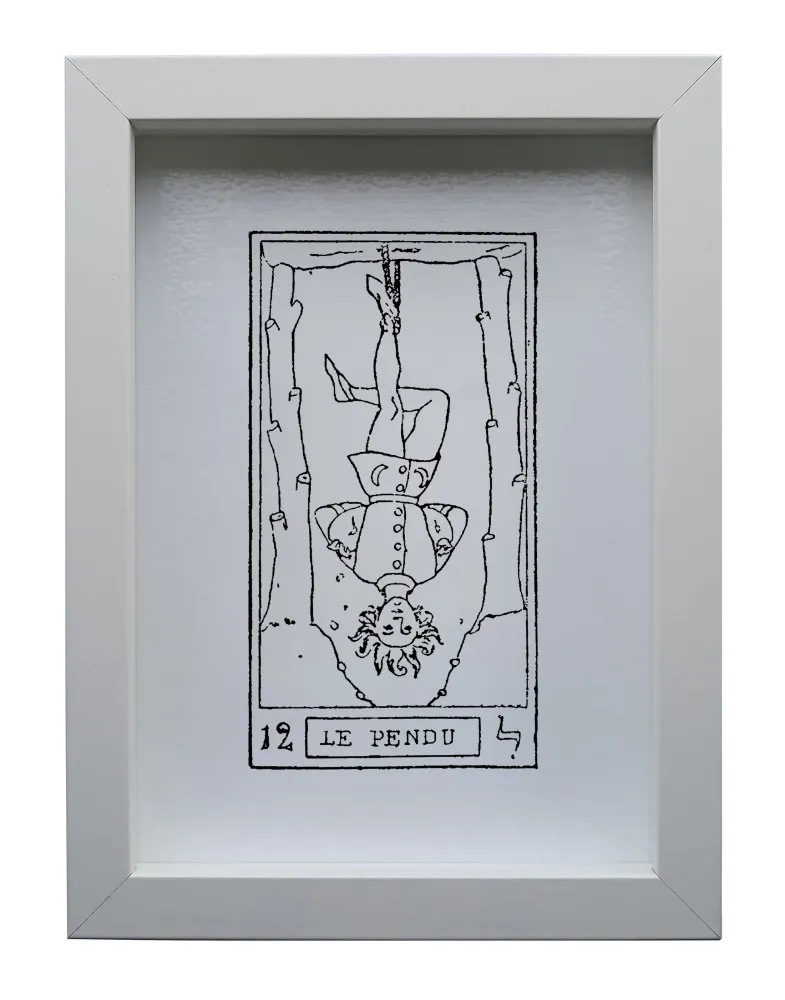Quadro inciso su vetro – L'Appeso | Collezione I Tarocchi