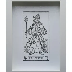 Quadro inciso su vetro – L'Imperatore | Collezione I Tarocchi