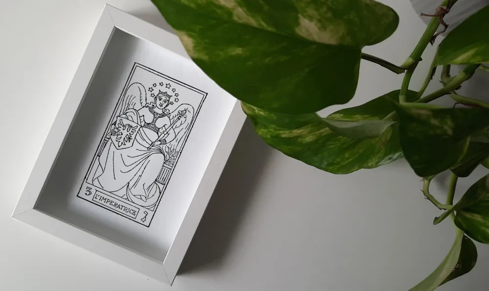Quadro inciso su vetro – L'Imperatrice | Collezione I Tarocchi