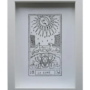 Quadro inciso su vetro – La Luna | Collezione I Tarocchi