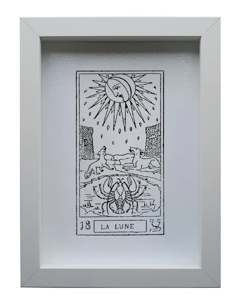 Quadro inciso su vetro – La Luna | Collezione I Tarocchi