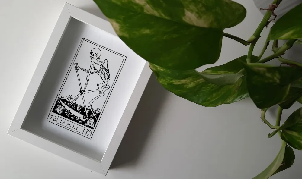 Quadro inciso su vetro – La Morte | Collezione I Tarocchi