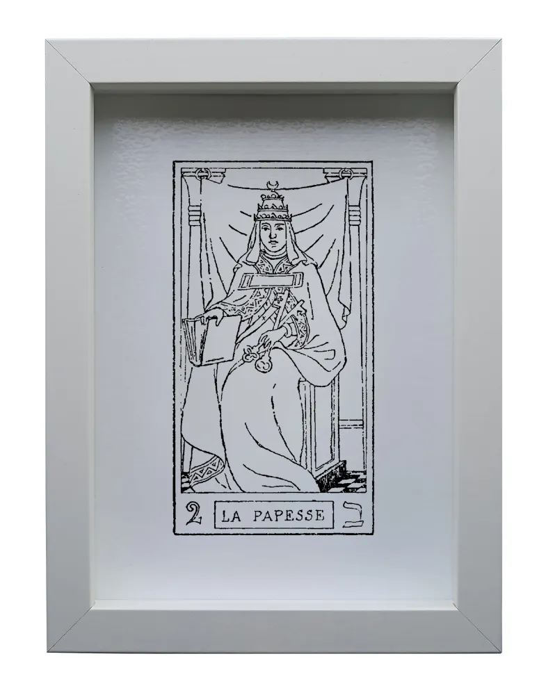 Quadro inciso su vetro – La Papessa | Collezione I Tarocchi