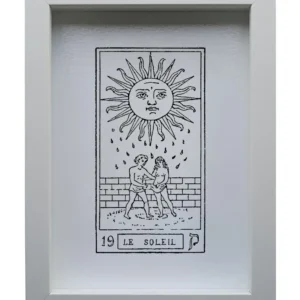 Quadro inciso su vetro – Il Sole | Collezione I Tarocchi