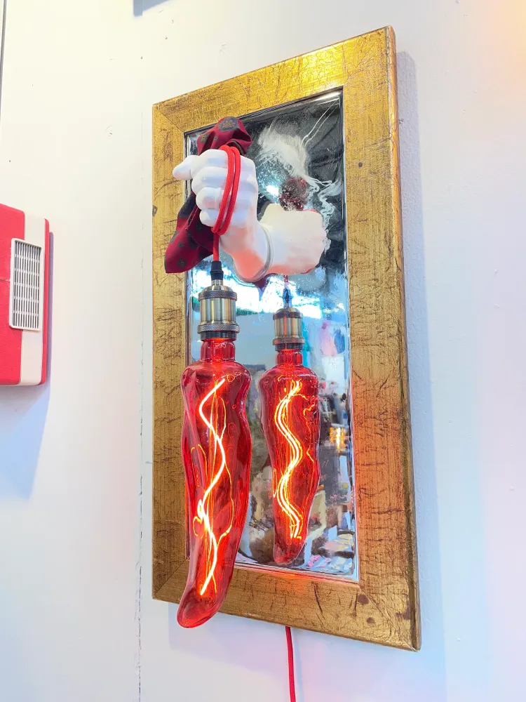 Quadro lampada peperone rosso
