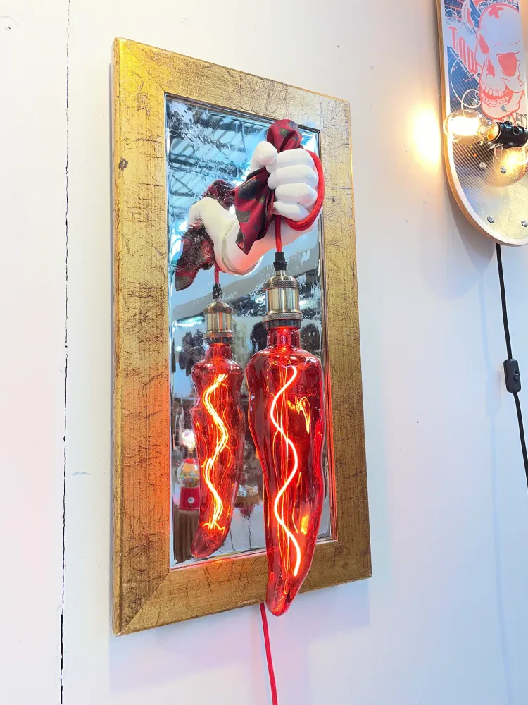 Quadro lampada peperone rosso