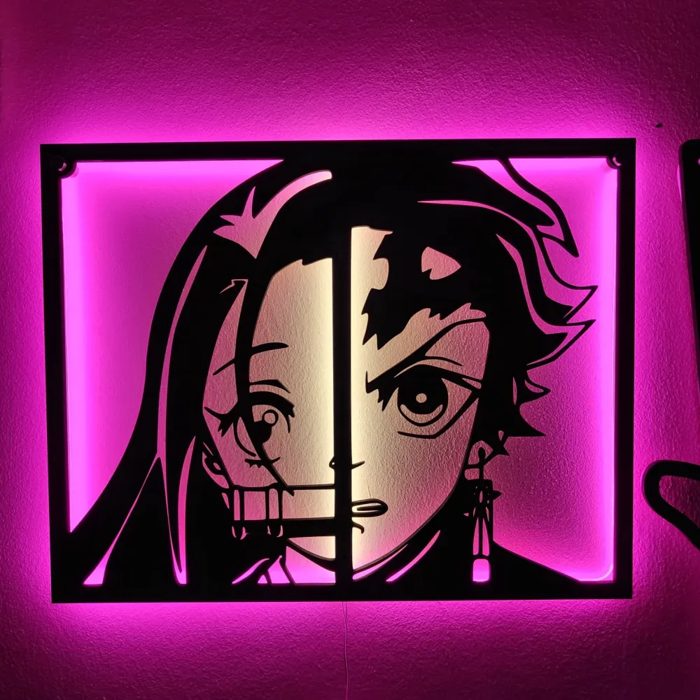 QUADRO LED LAMPADA ANIME - DEMON SLAYER - KIMETSU NO YAIBA