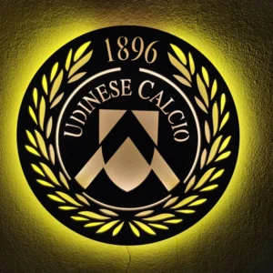 QUADRO LED LEGNO - LOGO UDINESE