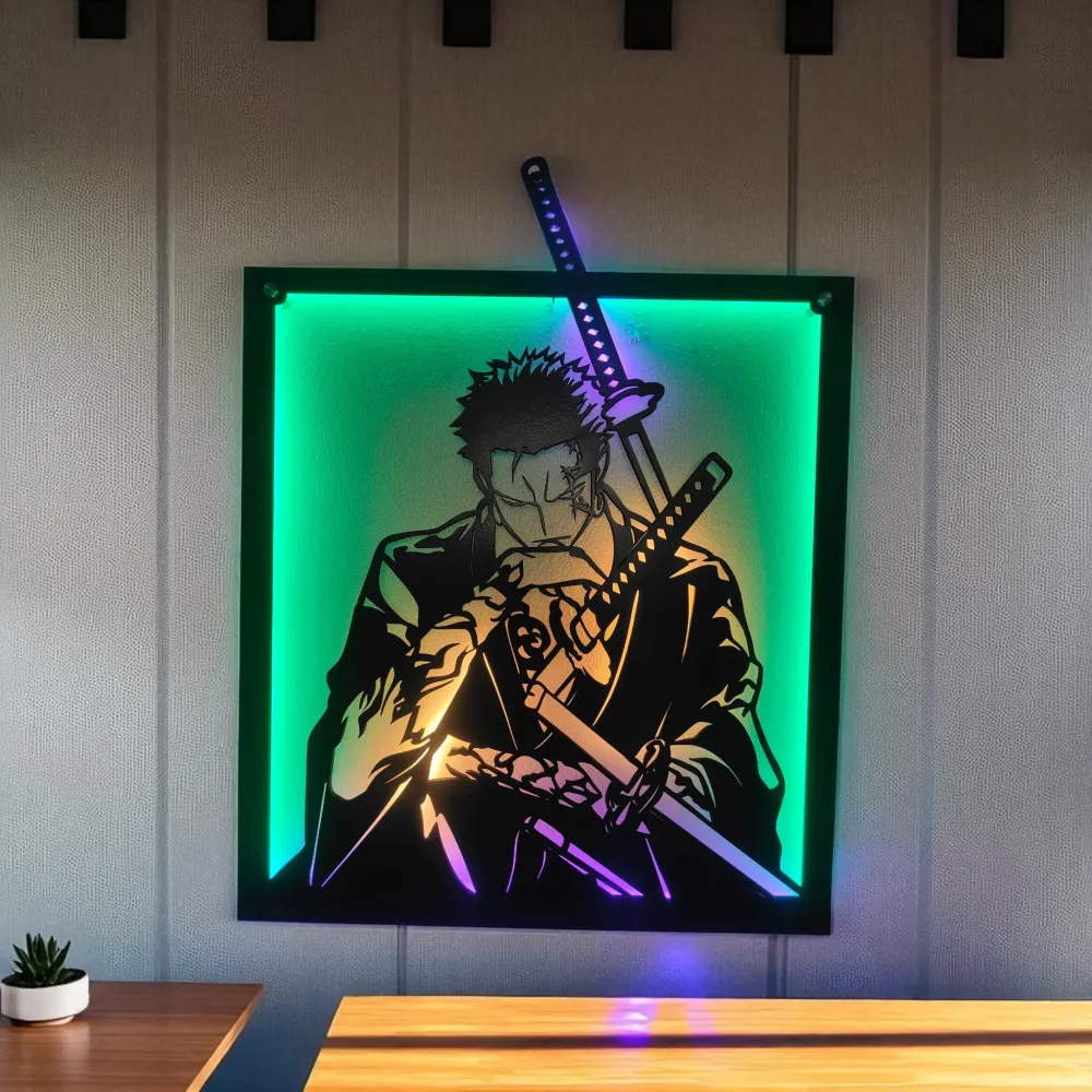 QUADRO LED - ONE PIECE RORONOA ZORO