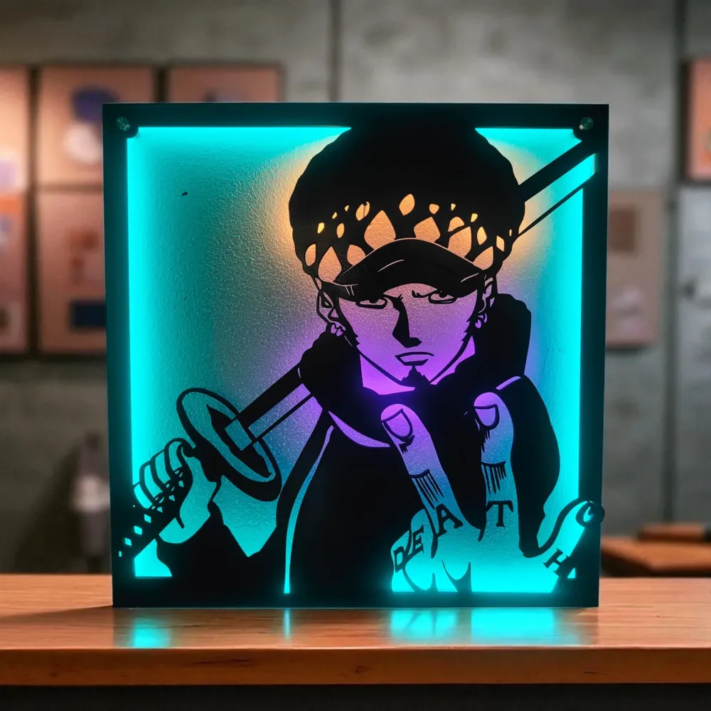 QUADRO LED - WANTED ONE PIECE TRAFALGAR LAW
