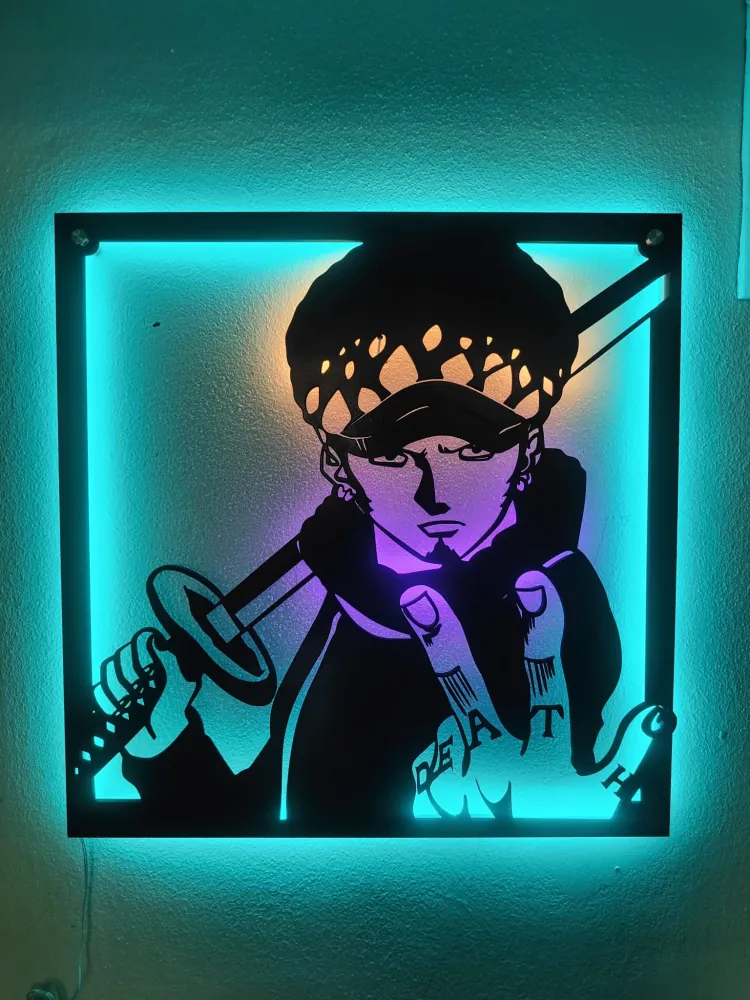 QUADRO LED - WANTED ONE PIECE TRAFALGAR LAW