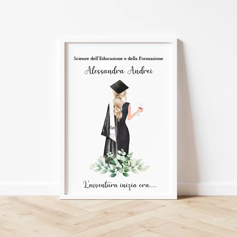 Quadro legno "L'avventura inizia ora" personalizzabile