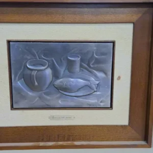 Quadro Medaglione Con Pesce E Brocca Ottaviani