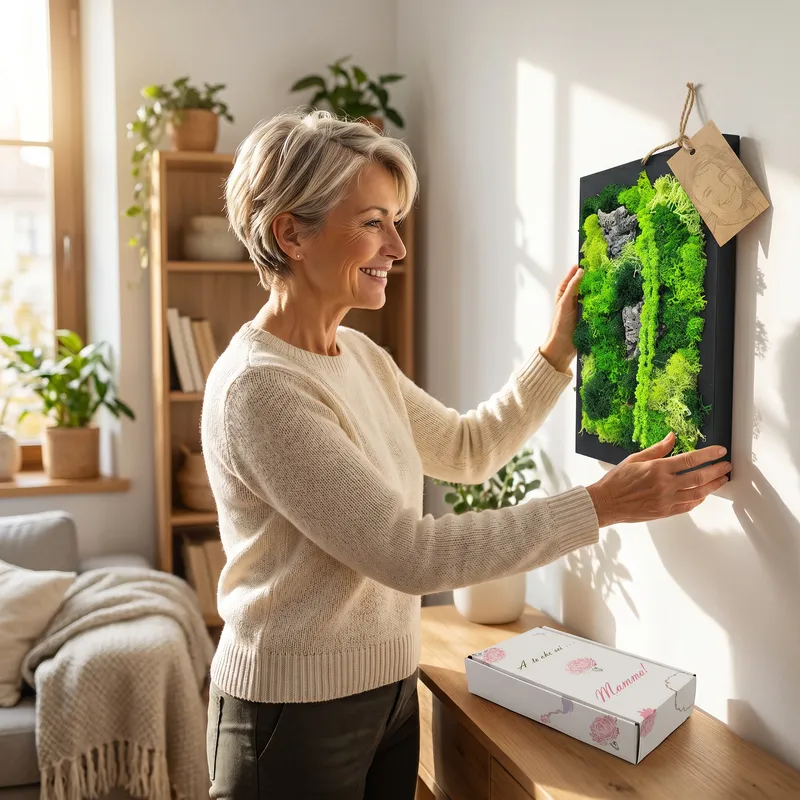 Quadro Mini di Muschio e Licheni con Scatola Regalo