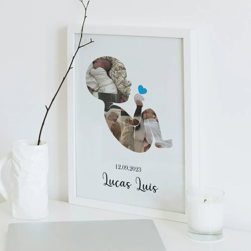 Quadro nascita bimbo personalizzabile 20X30