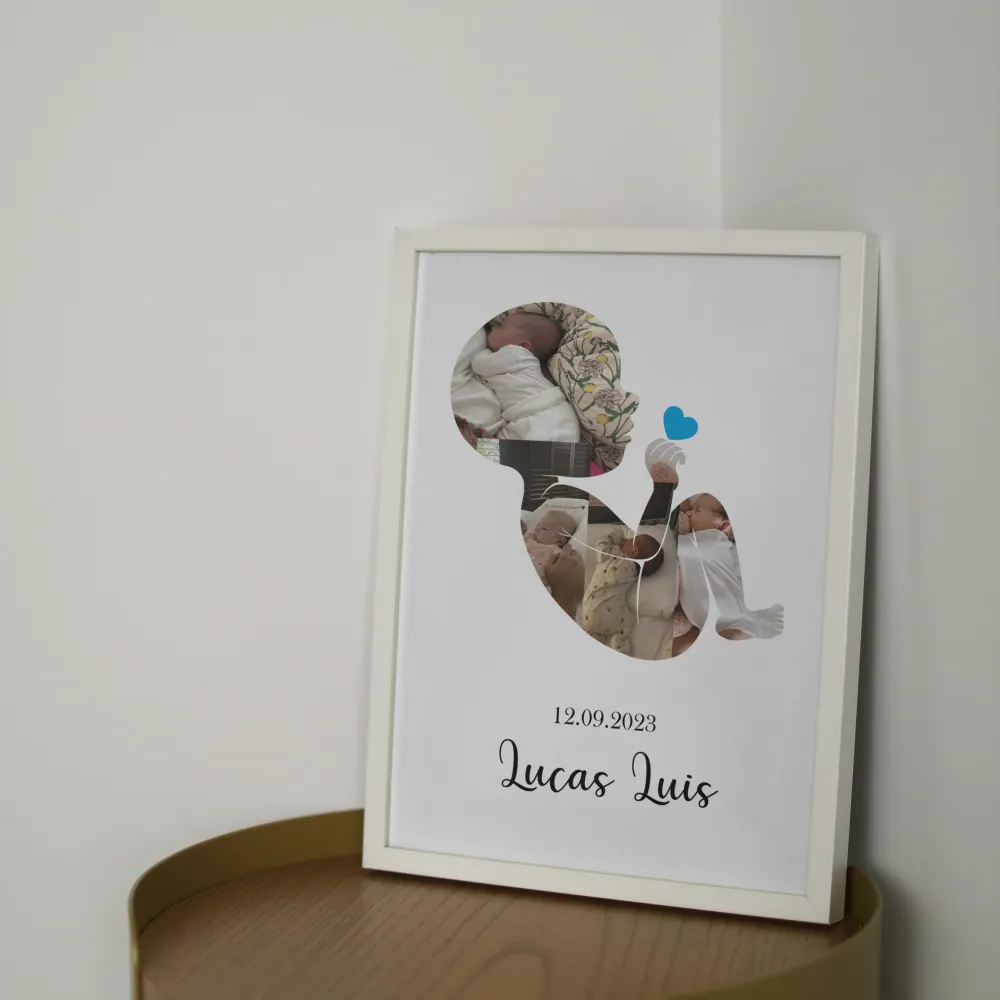 Quadro nascita bimbo personalizzabile 20X30