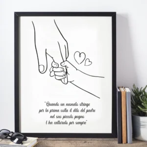 Quadro nero "Il mio papà " 20x30cm