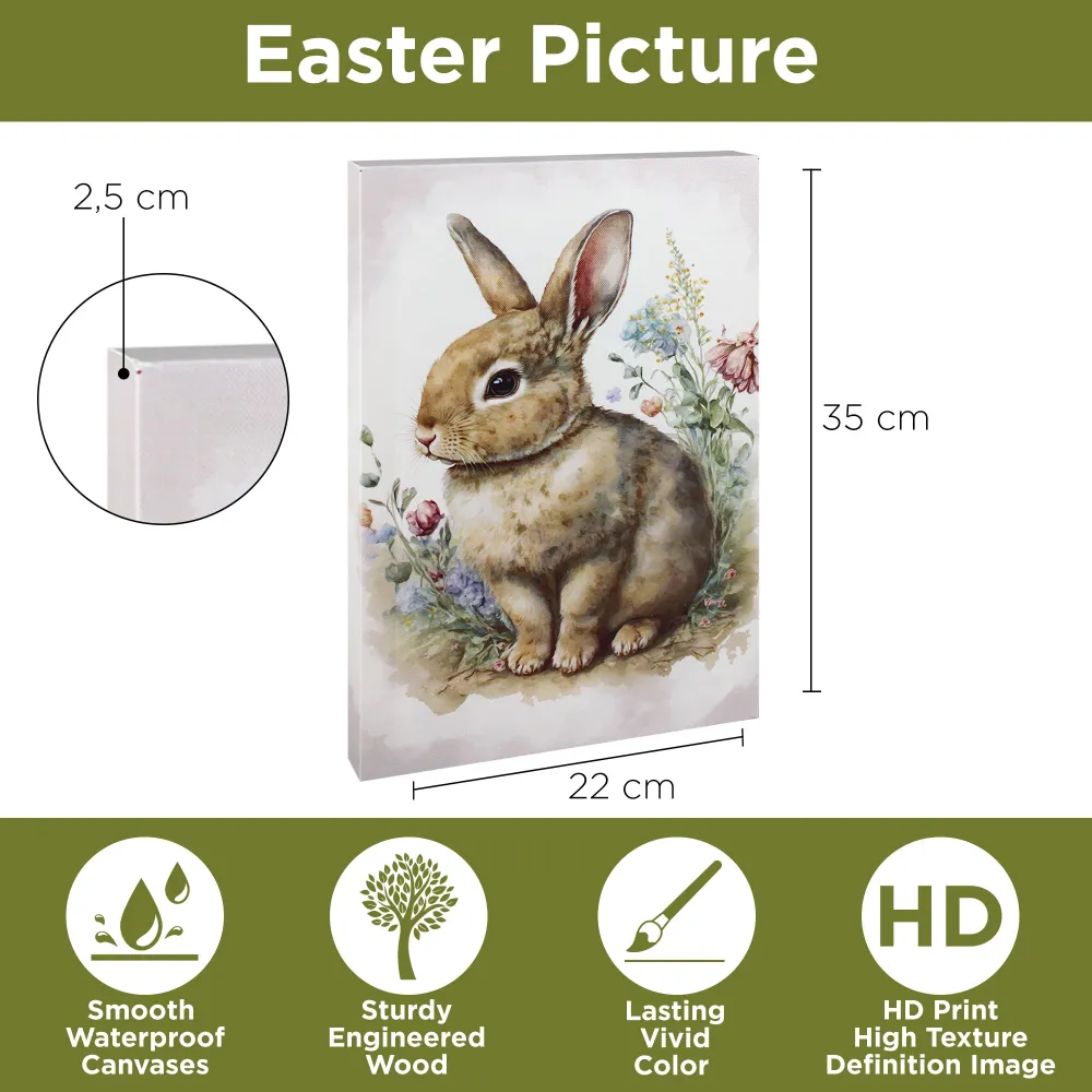 Quadro pasquale da appendere Decorazione Pasqua Nuvole di Stoffa Bunny 6651