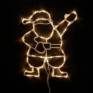 Quadro per finestra LED BABBO NATALE con ventosa