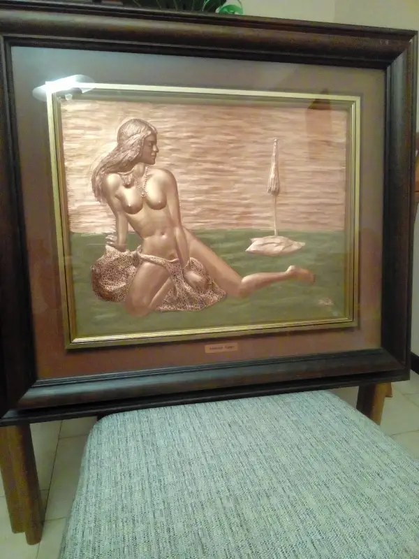 Quadro sbalzo su rame di Falbo Antonio il partigiano