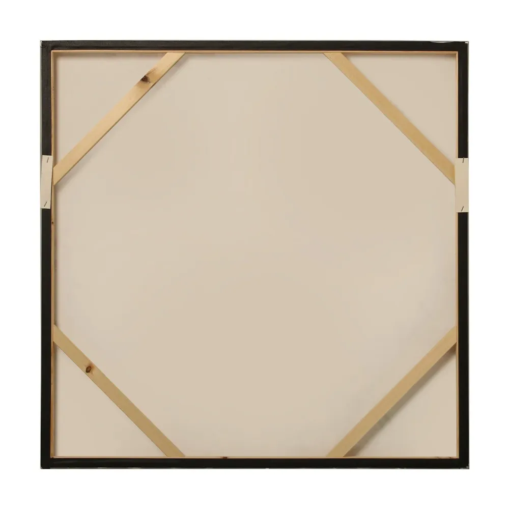 QUADRO TELA E LEGNO RAFFIGURANTE PIATTI AZZURRO