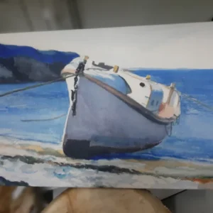 Quadro Tessuto Battello Spiaggiato