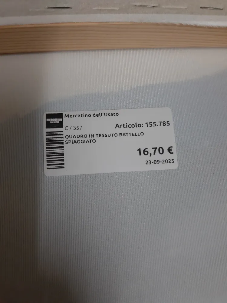Quadro Tessuto Battello Spiaggiato