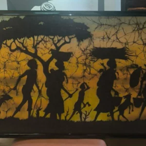 Quadro Tessuto Cornice Nera