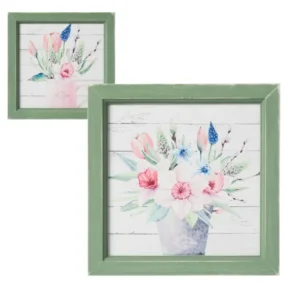 Quadro tulip cornice salvia 30x30cm