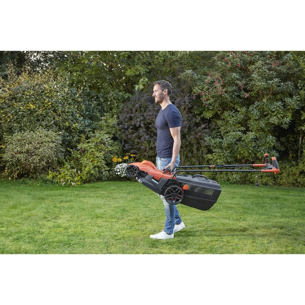 Rasaerba filo Black+Decker 1400 W 34 cm impugnatura bike