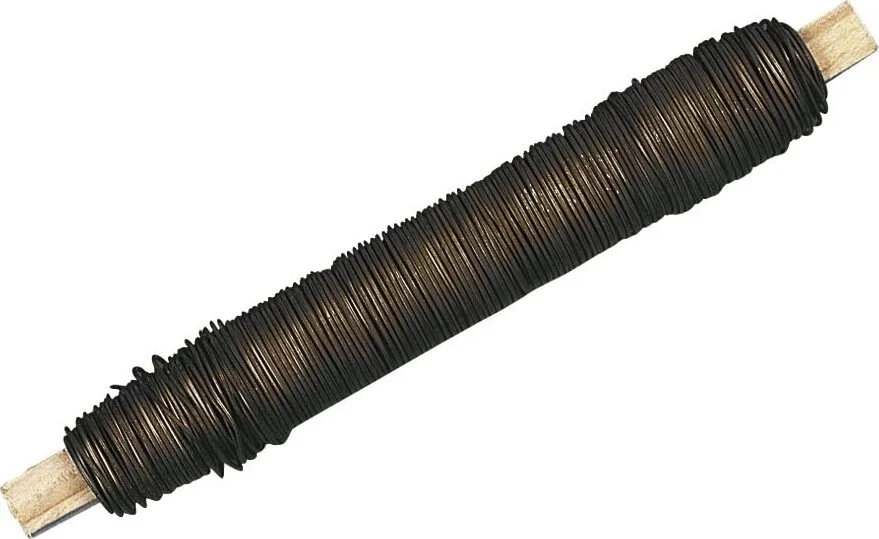 RAYHER - 100gr - FILO METALLO PER FIORISTA SFUSO Ø 0,55MM - COLORE MARRONE SCURO