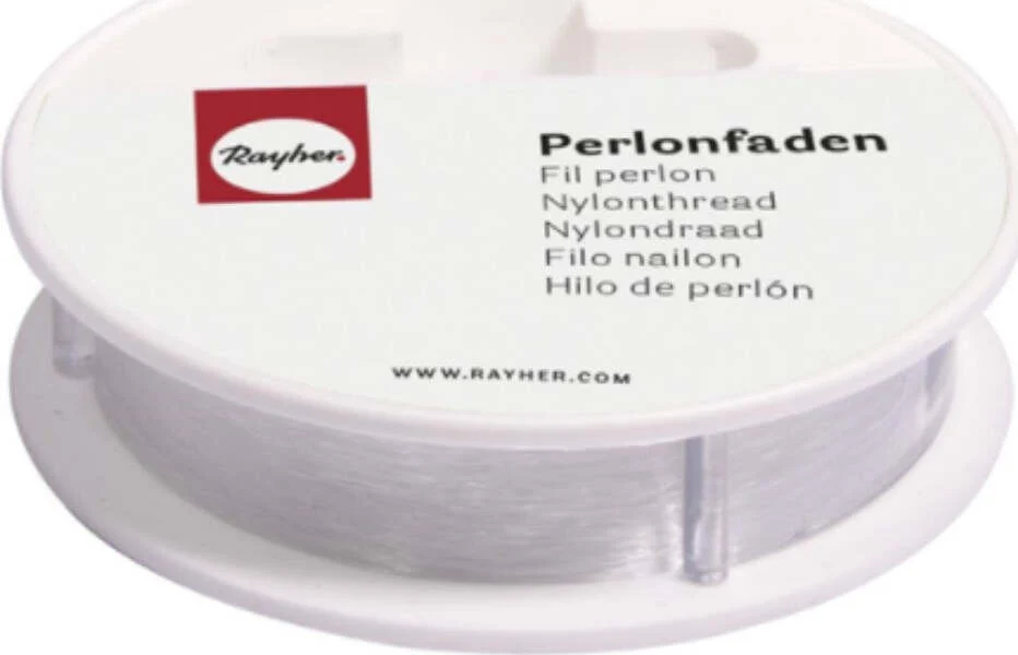 RAYHER - FILO DI NYLON TRASPARENTE Ø 0,25MM, 25 MT.