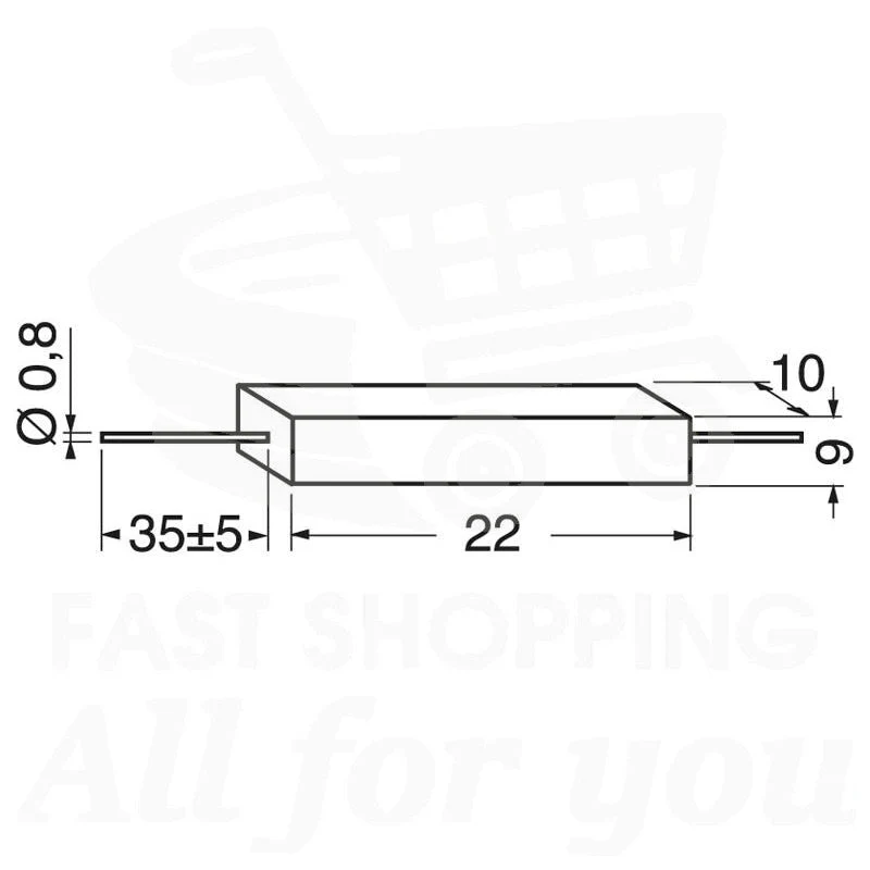 Resistenza Filo 12K Ohm 5W - All You