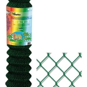 Rete filo zincato plasticato PVC Verde PAPILLON AREA 50X50 H175 Ø2,5 25mt SGS